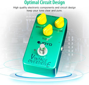 JOYO Vintage Overdrive Pedal Classic Tube Screamer Pedal for Electric Guitar Effect - True Bypass (JF-01)