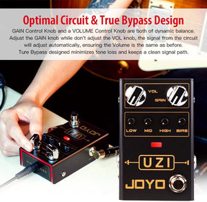 JOYO Distortion Pedal R Series Heavy Metal Dist Between American and British for Electric Guitar Effect (UZI R-03)