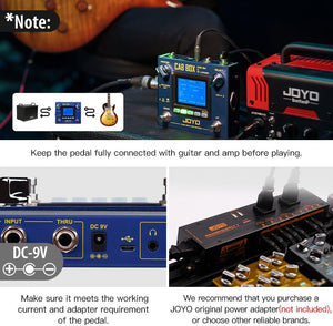 JOYO Cabinet Modeling and Power Amp Simulator Effect Pedal Supports Third Party IRs Loading for Electric Guitar & Bass (Cab-Box R-08)