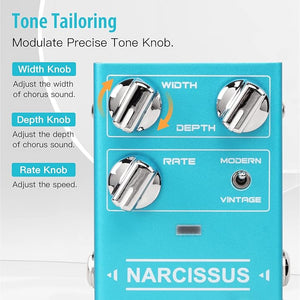 JOYO Chorus Pedal Multiple Chorus Effects Semi-Analog Circuit From surreal Deep Tone to Fierce and Vintage (R-22)