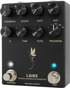 Walrus Audio Lore Reverse Soundscape Generator, Black Guitar Effects Pedal