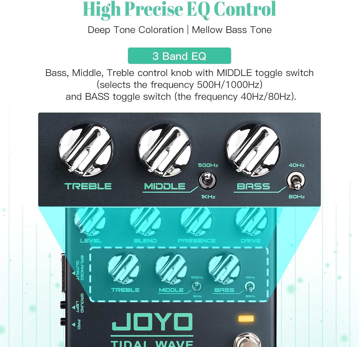joyo preamp pedal Joyo R-30 Tidal Wave Bass Preamp