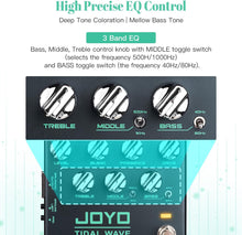 Load image into Gallery viewer, JOYO Bass Guitar Pedals Preamp Overdrive Pedal with EQ and Noise Reduction DI Output for Pop Funk Metal Bassist Electric Guitar (TIDAL WAVE R-30)
