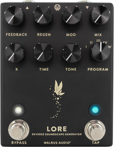Walrus Audio Lore Reverse Soundscape Generator, Black Guitar Effects Pedal