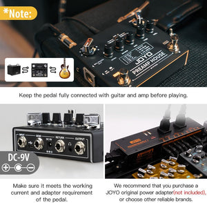 JOYO Cabinet Simulator Pedal Dual Channel with Clean and Distortion for Electric Guitar Effect (Preamp House R-15)