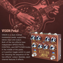 Load image into Gallery viewer, JOYO Modulation Multi Effects Pedal R Series Dual Channel Stereo Input and Output 9 Effects for Electric Guitar (Vision R-09)
