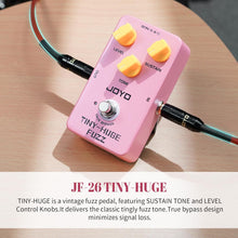 Load image into Gallery viewer, JOYO Fuzz Guitar Pedal Classical Vintage Fuzz Tone for Electric Guitar Punchy Bass and Long Sustain Tone True Bypass (TINY-HUGE JF-26)
