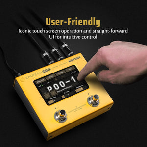 HOTONE Multi Effects Processor Pedal Guitar Bass Amp Modeling IR Cabinets Simulation Multi Language Multi-Effects with Expression Pedal Stereo OTG USB Audio Interface Ampero Mini MP-50 (Marigold)