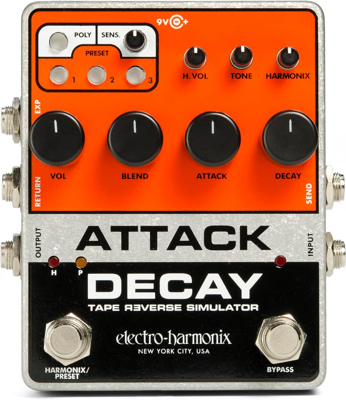 Electro-Harmonix Attack Decay Tape Reverse Simulator Pedal