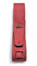 Load image into Gallery viewer, Magma Leathers 2.52&quot; Delux Argentinean VINTAGE leather Guitar Strap RED (07MV05.)
