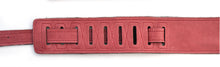 Load image into Gallery viewer, Magma Leathers 2.52&quot; Delux Argentinean VINTAGE leather Guitar Strap RED (07MV05.)
