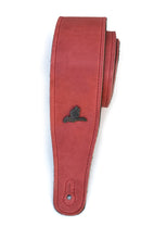 Load image into Gallery viewer, Magma Leathers 2.52&quot; Delux Argentinean VINTAGE leather Guitar Strap RED (07MV05.)
