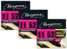 Load image into Gallery viewer, Magma Acoustic Guitar Strings Regular Light + Gauge 85/15 Bronze Set, .011 - .052 (GA130B85)
