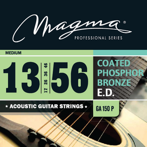 Magma Acoustic Guitar Strings Medium Gauge COATED Phosphor Bronze Set, .013 - .056 (GA150P) (copia)