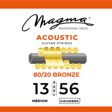 Load image into Gallery viewer, Magma Acoustic Guitar Strings Medium Gauge 80/20 Bronze Set, .013 - .056 (GA150B80)
