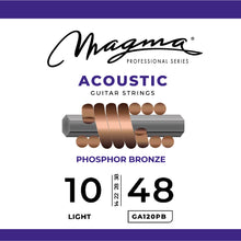 Load image into Gallery viewer, Magma Acoustic Guitar Strings Light Gauge Phosphor Bronze Set, .010 - .048 (GA120PB)
