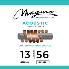 Load image into Gallery viewer, Magma Acoustic Guitar Strings Medium Gauge COATED Phosphor Bronze Set, .013 - .056 (GA150P)
