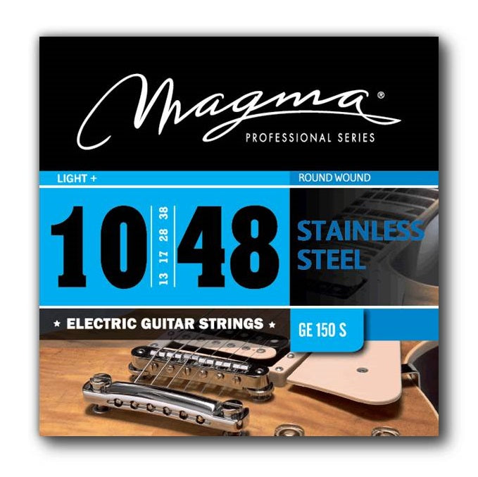 Magma Electric Guitar Strings Regular Light Gauge Stainless Steel Set, .010 - .048 (GE150S)