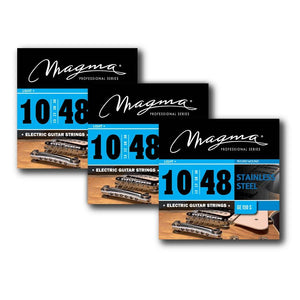 Magma Electric Guitar Strings Regular Light Gauge Stainless Steel Set, .010 - .048 (GE150S)