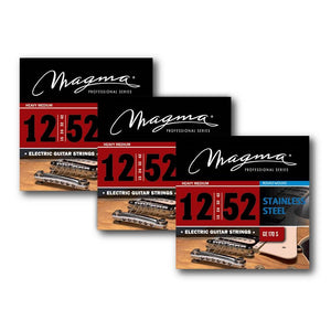 Magma Electric Guitar Strings Heavy Medium Gauge Stainless Steel Set, .012 - .052 (GE170S)