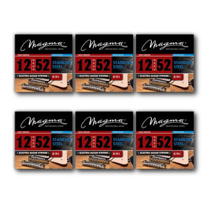 Magma Electric Guitar Strings Heavy Medium Gauge Stainless Steel Set, .012 - .052 (GE170S)