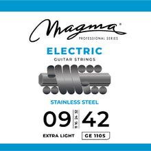 Load image into Gallery viewer, Magma Electric Guitar Strings Regular Light Gauge Stainless Steel Set, .009 - .042 (GE110S)
