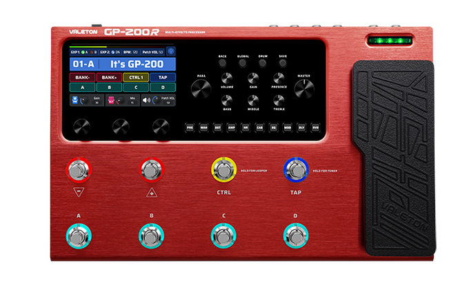 GP-200R Multi-Effects Processor Red, (with 9V power supply)
