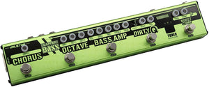 Valeton Dapper Bass Effect Strip with Tuner, Boost Comp, Dirty Q, Chorus, Octave, Bass Amp and more (with 9V power supply)