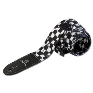 Magma Leathers 2" Soft-hand Polyester Guitar Strap Sublimation-Printed with Ska Design, Genuine Leather Ends (07MS01S.)