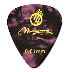 Magma Celluloid Standard .81mm Mix Color Guitar Picks, Pack of 25 Unit (PC081)