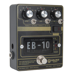 Walrus EB-10 Preamp/EQ/Boost (Black) Guitar Effects Pedal