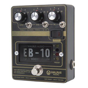 Walrus EB-10 Preamp/EQ/Boost (Black) Guitar Effects Pedal