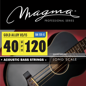 Magma Acoustic Bass Strings Extra Light - Bronze 85/15 Round Wound - Long Scale 34'' 5 Strings Set, .040 - .120 (BA135G)