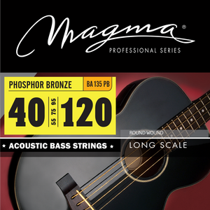 Magma Acoustic Bass Strings Extra Light - Phosphor Bronze Round Wound - Long Scale 34'' 5 Strings Set, .040 - .120 (BA135PB)