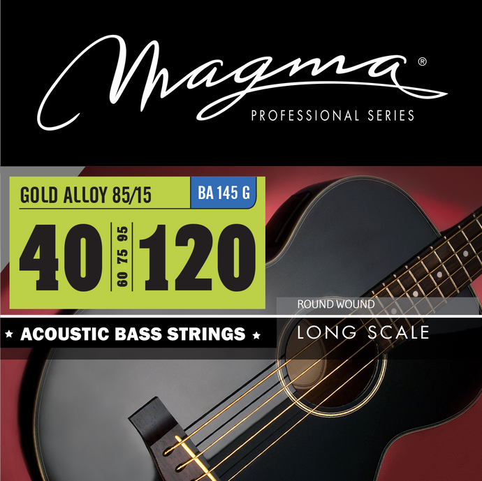 Magma Acoustic Bass Strings Extra Light+ - Bronze 85/15 Round Wound - Long Scale 34'' 5 Strings Set, .040 - .120 (BA145G)