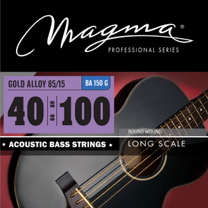 Magma Acoustic Bass Strings Light - Bronze 85/15 Round Wound - Long Scale 34'' Set, .040 - .100 (BA150G)