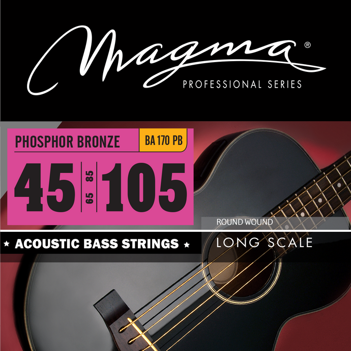 Magma Acoustic Bass Strings Medium - Phosphor Bronze Round Wound - Long Scale 34