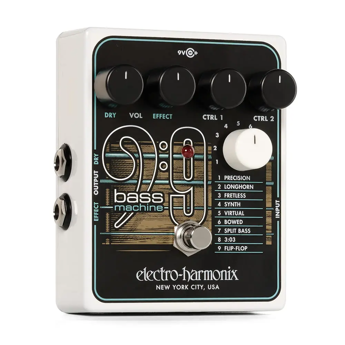 EHX Electro-Harmonix Bass 9 Bass Machine Guitar Effects Pedal BASS9