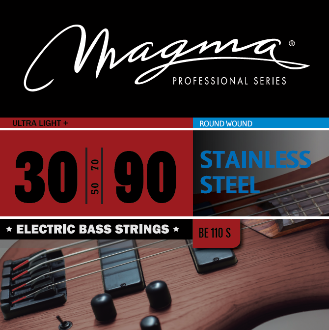 Magma Electric Bass Strings Ultra Light+ - Stainless Steel Round Wound - Long Scale 34