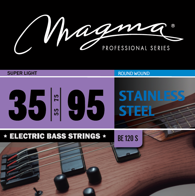 Magma Electric Bass Strings Super Light - Stainless Steel Round Wound - Long Scale 34