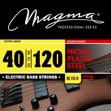 Load image into Gallery viewer, Magma Electric Bass Strings Extra Light - Nickel Plated Steel Round Wound - Long Scale 34&quot; 5 Strings Set, .040 - .120 (BE135N)
