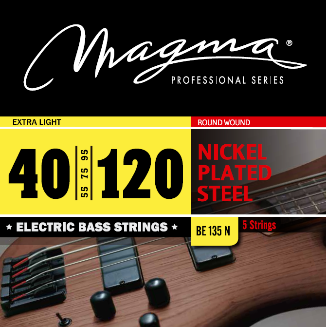 Magma Electric Bass Strings Extra Light - Nickel Plated Steel Round Wound - Long Scale 34