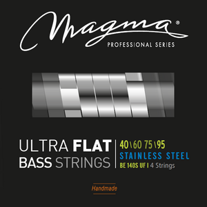 Magma Electric Bass Strings Extra Light - Ultra Flat Strings - Long Scale 34" 4 Strings Set, .040 - .095 (BE140SUF)