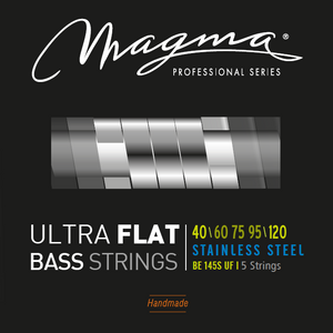 Magma Electric Bass Strings Extra Light - Ultra Flat Strings - Long Scale 34" 5 Strings Set, .040 - .120 (BE145SUF)