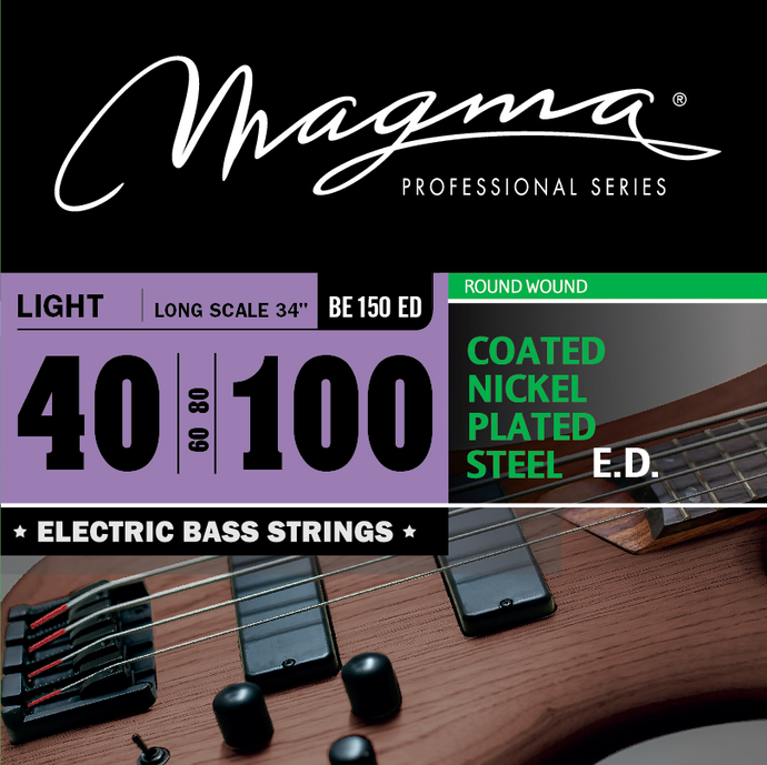 Magma Electric Bass Strings Light - COATED Nickel Plated Steel Round Wound - Long Scale 34