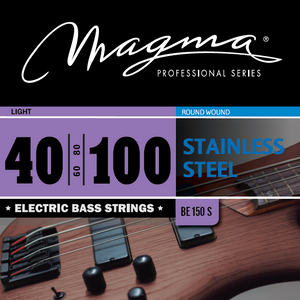 Magma Electric Bass Strings Light - Stainless Steel Round Wound - Long Scale 34" Set, .040 - .100 (BE150S)
