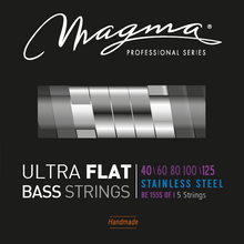 Load image into Gallery viewer, Magma Electric Bass Strings Light - Ultra Flat Strings - Long Scale 34&quot; 5 Strings Set, .040 - .125 (BE155SUF)
