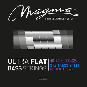 Magma Electric Bass Strings Light - Ultra Flat Strings - Long Scale 34" 5 Strings Set, .040 - .125 (BE155SUF)
