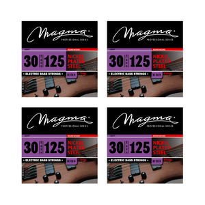 Magma Electric Bass Strings Light - Nickel Plated Steel Round Wound - Long Scale 34" 6 Strings Set, .030 - .125 (BE156N)