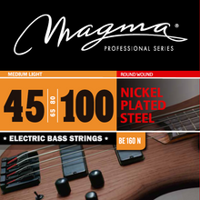 Load image into Gallery viewer, Magma Electric Bass Strings Medium Light - Nickel Plated Steel Round Wound - Long Scale 34&quot; Set, .045 - .100 (BE160N)
